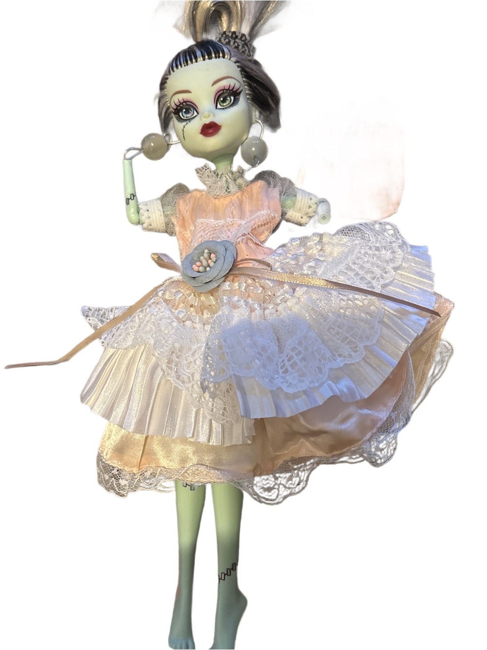 Gothic Doll Dress “Dear Doll” in Pale Pink Lace Nwots Import